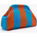Striped Knitted Makeup Pouch