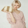 Striped Knitted Makeup Pouch
