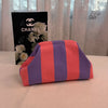Striped Knitted Makeup Pouch