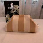 Striped Knitted Makeup Pouch