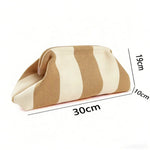 Striped Knitted Makeup Pouch