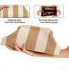 Striped Knitted Makeup Pouch